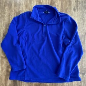Lands’end Blue Fleece Quarter Zip